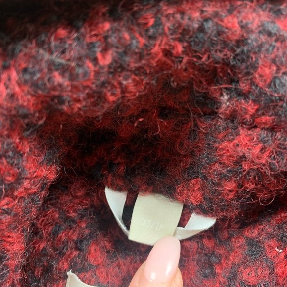 SOIA & KYO Red Hooded Wool Jacket - Picture 8 of 13